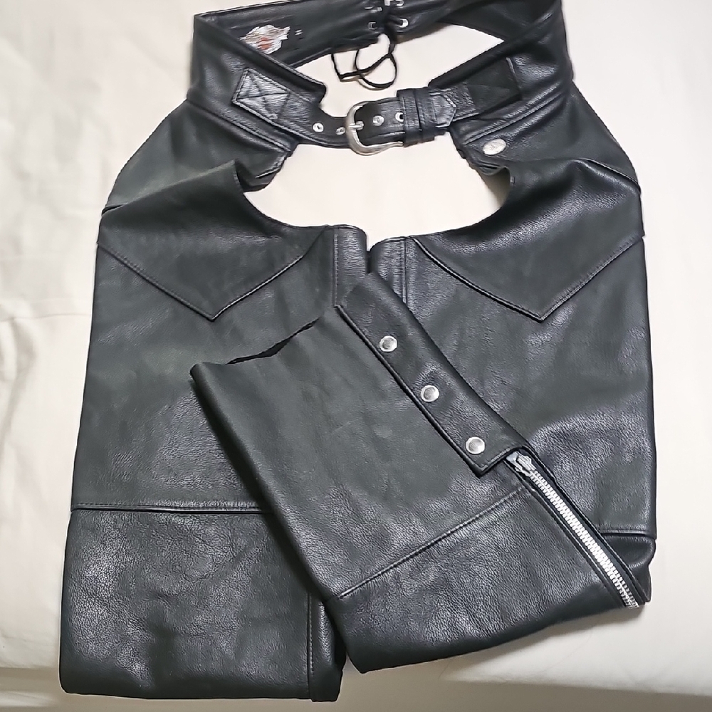Harley-Davidson Black Leather Riding Chaps